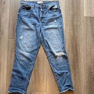 Pistola Distressed Ankle Jeans in Blue